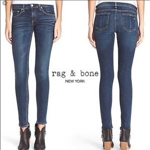rag & bone Women's Skinny Jeans - Dark Blue